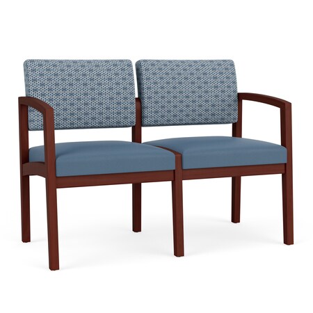 Lesro 2 Seat Tandem Seating W/ No Center Arm, 44 in W 26 in L 31.5 in H, Lenox Series LW2101